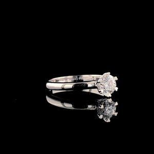 Anillo de Compromiso con Diamante Sintético Cultivado en Laboratorio, Corte 1CT, Color E, Claridad VVS2, Oro Blanco de 14K con Baño de Rodio, Certificado IGI, Moderno, para Mujer - Product Image 5