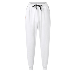 AZORES SPORTS Survêtement unisexe décontracté blanc et gris, sweat à capuche zippé, poches latérales, pantalon à cordon de serrage, vêtement d'hiver 100% coton - Product Image 4