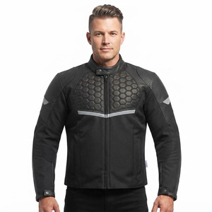 Blouson de moto pour homme personnalisé avec logo, en textile, Cordura, maille, cuir, armure hybride, matelassage nid d'abeille, réfléchissant, pour l'été - Product Image 3