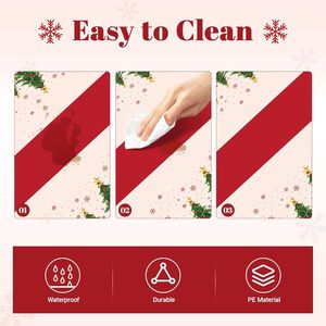 Confezione da 2 Tovaglie Rettangolari in Plastica Usa e Getta 54 X 108 Pollici, Decorazioni per Tavola Natalizia, Accessori per Feste di Natale - Product Image 2