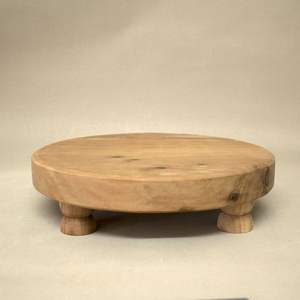 Présentoir sur pied en bois de bambou Peeda, style rustique moderne, pour bouteilles de savon, support décoratif de bureau, console avec incrustation d'os, durable - Product Image 6