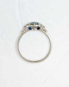 925 Silver Three Stone Engagement <b>Ring</b> Prong Setting Rhodium Plated Trendy Unisex <b>Large</b> Moissanite Stones - Product Image 3