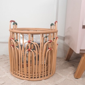 Great quality home essentials rattan cane <b>hamper</b> <b>basket</b> xmas holiday themed storage <b>baskets</b> - Product Image 2