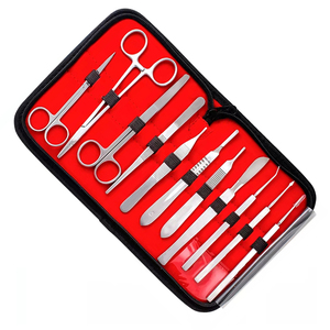 Wholesale Student <b>Suture</b> <b>Kits</b> 11-Piece Stainless Steel Scalpel Holder Tissue Forceps Custom Surgical Instrument OEM - Product Image 5