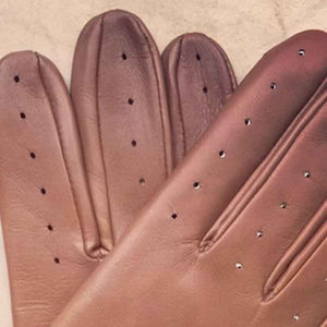Nouveaux gants en cuir véritable à la mode avec revêtement en polyuréthane, design coupe-vent à demi-doigts pour une utilisation en extérieur en toutes saisons - Product Image 3