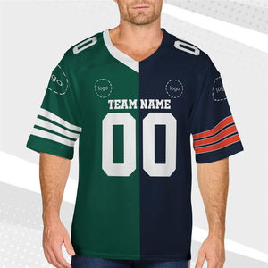 Camiseta de Fútbol con Logotipo Personalizado para Hombre, Estilo Vintage, Estampado Digital de Letras, Cuello en V, Estilo Urbano, Malla Transpirable de Secado Rápido - Product Image 3