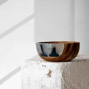 Tazón de Madera con Diseño de Impresión Esmaltada, Tazón de Madera Decorativo para Ensaladas de Buena Calidad, Tazón de Madera Decorativo Personalizado para Alimentos - Product Image 6