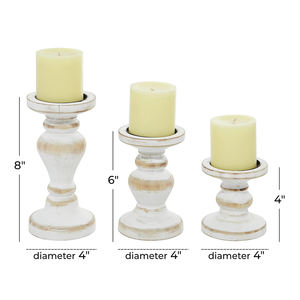 Bougeoir en bois best-seller lot de 3 bougeoirs en bois de manguier pour décoration de Noël et de fête ou centre de table - Product Image 3