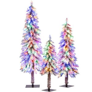 Set di 3 Alberi di Natale Artificiali con Punte delle Rami Innevate - Product Image 1