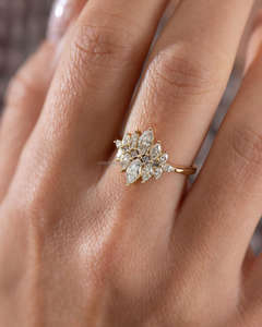 Diamante Cultivado en Laboratorio Marquise de Alta Calidad, Oro Amarillo/Rosa/Blanco de 14/18 Quilates, Certificado IGI, Diseño Elegante para la Vida Diaria, Regalo de Boda - Product Image 3