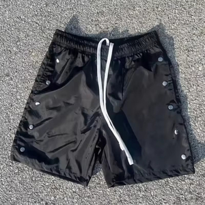 Custom Logo Sweat Shorts Color Embroidery Logo Sweat Shorts Above Knee 5 Inch Men Breathable Sweat Shorts - Product Image 4
