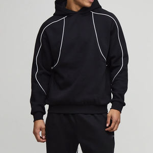 Chándal Deportivo para Hombre con Logotipo Personalizado OEM 2026, Diseño con Capucha y Ribetes para un Look Moderno y Elegante, Ropa Casual 2026 - Product Image 2