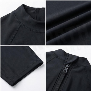 North Approach Women's One Piece Neoprene <b>Wetsuit</b> Short Sleeve High Neck Quick Dry Swimwear Solid Black - Product Image 4