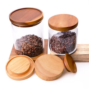Tapas/Cubiertas Redondas Clásicas de Madera Ecológicas Personalizadas de Fábrica, Tapa de Bambú para Taza/Vaso/Botella/Frasco de Velas/Contenedor de Vidrio con Logotipo - Product Image 1