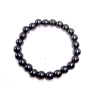 กำไลข้อมือคริสตัลสีดำ แม่เหล็กบำบัด ควบคุมความดันโลหิต ลูกปัดหินคริสตัลขนาด 8 มม. เครื่องประดับแฟชั่นสำหรับผู้ชายและผู้หญิง ของขวัญเสริมพลังงาน - Product Image 1