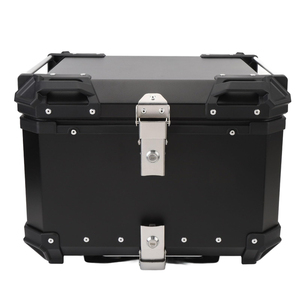 Boîtes à bagages arrière universelles à dégagement rapide pour <span class=keywords><strong>moto</strong></span> 55L, aluminium noir, maleta para motos, coffre arrière, boîte supérieure pour <span class=keywords><strong>moto</strong></span> - Product Image 1