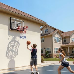 Aro de Baloncesto de Acero Sólido de 44 Pulgadas para Montar en la Pared con Tablero de PC de 0.08 Pulgadas de Grosor, Equipo de Entrenamiento para Exteriores - Product Image 2