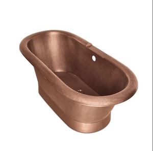 Baignoire mexicaine sur piédestal en cuivre, fabriquée à la main à partir de cuivre pur, à prix abordable et très demandée. - Product Image 5