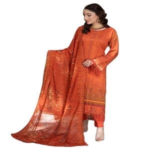 Costumes en viscose 3 pièces Maxi de créateur lourd en gros Original de marque par Dr Haris pour la mode pakistanaise indienne - Product Image 1