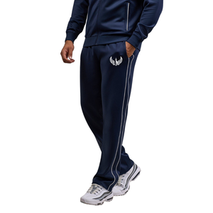 Ensemble de survêtement décontracté bleu marine pour homme avec fermeture éclair intégrale, idéal pour la gym, le sport, le streetwear et les activités hivernales - Product Image 5