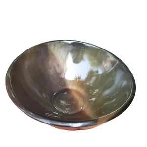 Cuenco para servir cuerno natural de alta calidad hecho a mano y altamente pulido para pasta para restaurante de hotel en casa de la India - Product Image 1