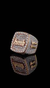 Custom Design Iced Out Championship <b>Ring</b> <b>Men</b> VVS Round Lab Grown Diamond 925 <b>Silver</b> Hip Hop Bling <b>Ring</b> Personalized Jewelry B2B - Product Image 6