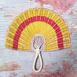 Decoración de pared interior inspirada en el estilo bohemio, abanicos de mano de ratán natural al precio más bajo. - Product Image 3
