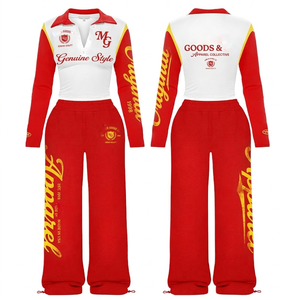 Women Premium 180 GSM Polyester Spandex Pink <b>White</b> Raglan Panel T Shirt Pant <b>Set</b> Sublimation Custom Logo Women's <b>Sets</b> - Product Image 2