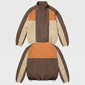 Custom Logo Printed Lightweight Elastic Drawstring Hooded Casual Jacket <b>Trouser</b> 100% Cotton Regular Fit <b>Waterproof</b> Windproof - Product Image 2
