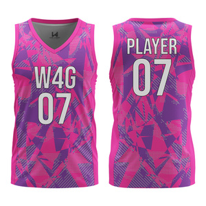 Maillot de basketball personnalisé sublimé sans manches, col en V, réversible, séchage rapide, respirant, fournisseur d'uniformes sportifs en gros pour équipes - Product Image 1