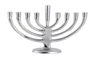 Chandelier Menorah à 9 bras en aluminium brillant, fait main, avec texture martelée, design tendance, nouveau, prix bas, personnalisé, sans flamme, naturel - Product Image 4