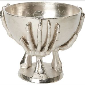 Tazón de Metal con Forma de Garra de Monstruo para Halloween, Plato Negro para Dulces, Centro de Mesa Plateado con Forma de Pie de Bestia para Fiestas - Product Image 3