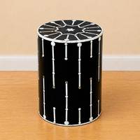 Table d'appoint carrée à rayures géométriques, noire et blanche, avec incrustations en os, pour chambre à coucher, aux prix les plus bas par NEHA ENTERPRISES
