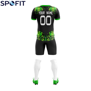 Ensemble complet d'uniformes de football personnalisés pour hommes, maillot de football en polyester respirant, kit d'entraînement à séchage rapide, vêtements de football d'équipe - Product Image 6