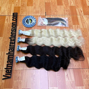 Extensiones de Cabello Vietnamitas con Cinta Adhesiva - Cabello Remy Vietnamita Super Double Drawn Pre-Adherido - 100% Virgen, Apto para Todos los Colores - Product Image 1