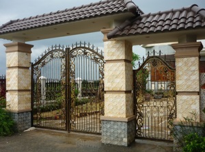 Puerta Batiente Decorativa de Hierro Forjado Personalizada, Puerta Metálica Moderna para Villa de Lujo, Apartamento, Centro Comercial, Escuela, Jardín, Entrada Exterior - Product Image 2