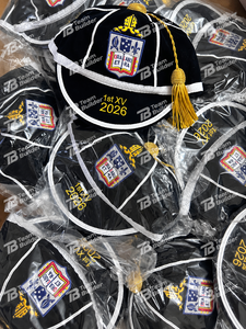 Chapeau de remise de diplôme personnalisé |   Chapeau de cérémonie brodé en 3D réglable avec pompon |   OEM ODM Vente en gros - Product Image 3