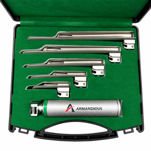 Ensemble de laryngoscope à fibres optiques Mac Miller - Kit complet de gestion des voies respiratoires et d'intubation |   Instruments de diagnostic ORL certifiés CE - Product Image 5