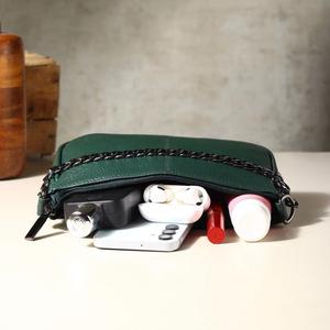 Sac à bandoulière en cuir véritable vert pour femme, mini sac à main à poignée supérieure, artisanat du cuir - Product Image 2