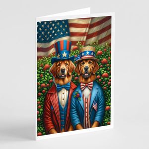 All American Chesapeake Bay Retriever Pack 8 Whimsical A7 Tamaño 5x7 Tarjetas de felicitación en blanco con sobres Tarjetas de notas - Product Image 1