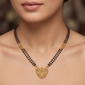 Collier de prière classique pour femme Divyoro plaqué or, avec perles et pendentif religieux, idéal pour les mariages et la prière - Product Image 3