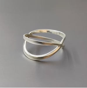 Boho Unique Design <b>Plain</b> Silver 925 <b>Ring</b> 2.5 Grams Stackable Geometric Shaped Jewelry Everyday Wear Best For Gift - Product Image 2