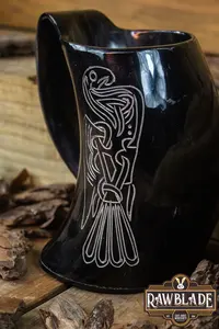 Jarra Vikinga Antigua de Cuerno de Búfalo de Alta Calidad para Beber Cerveza y Agua, Disponible a un Precio Económico - Product Image 3