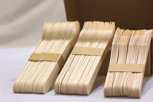 Ensemble de couverts jetables en bois avec serviette, écologiques, fourchette, cuillère, couteau, pour fête, style minimaliste - Product Image 5