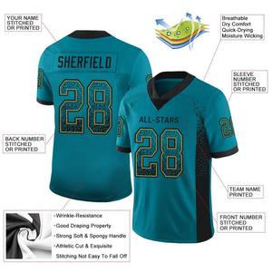 Maillot de football américain personnalisé OEM, sublimation 100% polyester, uniforme d'équipe décontracté personnalisé, design imprimé pour les vêtements des joueurs - Product Image 4