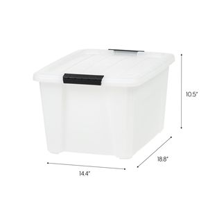 32 Qt. (quarti) Contenitori di Plastica Trasparente con Coperchio - Scatole Impilabili per Garage, Armadio e Seminterrato - Resistenti e Facili da Pulire - Product Image 4