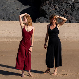 <b>Women</b>’s Boho Cotton Summer Jumpsuit Casual <b>Overalls</b> with Relaxed Fit and Flowy Silhouette At Wholesale Price - Product Image 3