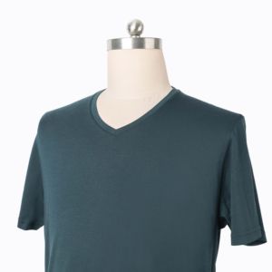 Tissu en jersey 100 % coton écologique, séchage rapide, respirant, col rond, pour hommes, décontracté, vente en gros pour expédition mondiale - Product Image 5