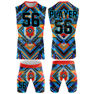 Ensembles d'uniformes de football 7 contre 7 personnalisés de haute qualité pour équipes de football américain jeunesse, technique de sublimation, pour matchs 7v7 - Product Image 4