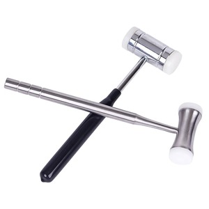 Marteau à os dentaire double tête en nylon et acier inoxydable, instrument de dentiste autoclavable, outil chirurgical d'extraction osseuse (1 pièce) - Product Image 1